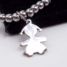 10 pezzi Charms bimba acciaio 16 mm