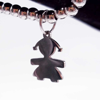 10 pezzi Charms bimba acciaio 16 mm