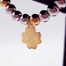 10 pz Charms acciaio oro quadrifoglio13.7 mm 10 pz Charms acciaio oro quadrifoglio13.7 mm