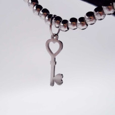 10 pz Charms chiavetta acciaio 17.8x6 mm