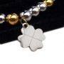 Charms quadrifoglio acciaio 13.8x11.7 mm pacco 1 pz