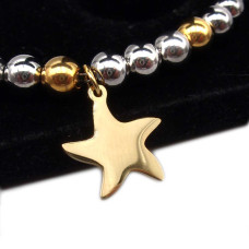 10 pz Charms stella marina acciaio oro 15.8x14.5 mm