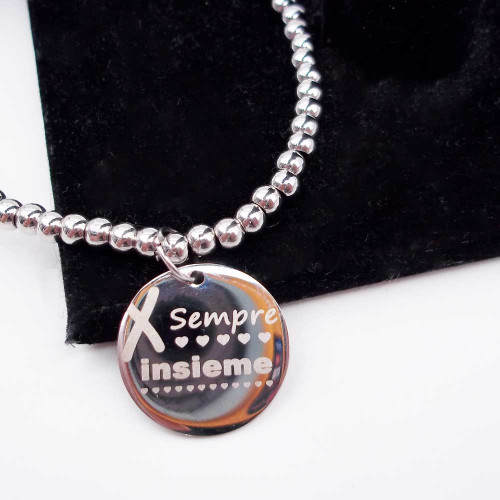 Ciondolo Scritta Per sempre insieme 20 mm pacco 1 pz