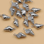 Charms conchiglia con strass Gold plated 14 mm 1 pz