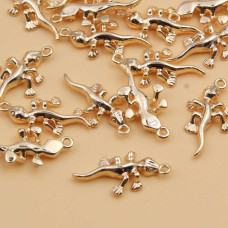 Charms geco gold plated 17x9 mm 1 pz