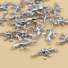 Charms geco white gold plated 17x9 mm 1 pz