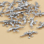Charms geco white gold plated 17x9 mm 1 pz