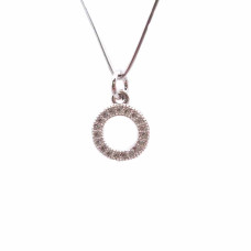 Charms cerchio in ottone con strass 11.4 mm 1 pz