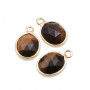Charms pietre dure occhio di tigre 14x9 mm conf. 2 pz