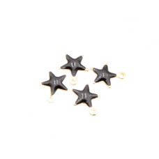 Charms stella acciaio oro 8.5 mm conf. 5 pz