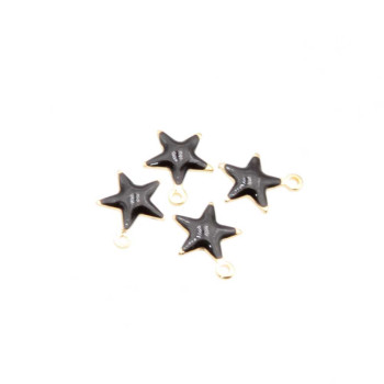 Charms stella acciaio oro 8.5 mm conf. 5 pz