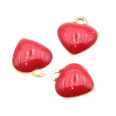 Cuore acciaio rosso 9 mm conf. 5 pz Cuore acciaio rosso 9 mm conf. 5 pz