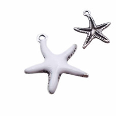 Charms stella marina bianca smaltata 20.7 mm pacco 1 pz
