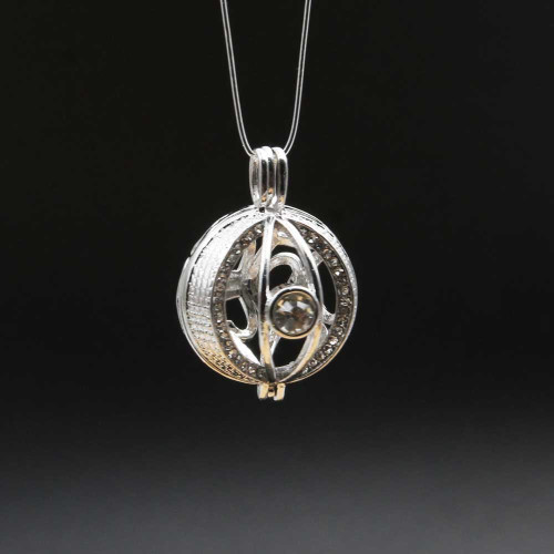 Chiama angeli tondo con strass 21 mm 1 pz