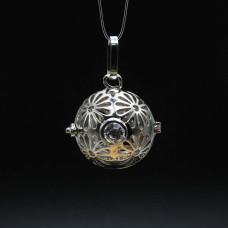 Chiama angeli tondo con strass fiore 21 mm 1 pz Chiama angeli tondo con strass fiore 21 mm 1 pz