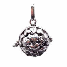 Ciondolo Chiama Angeli Ottone con cuori 22 mm pacco 1 pezzo