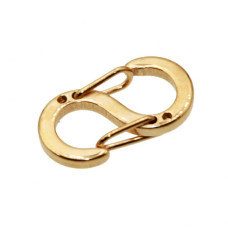 Chiusura in acciaio oro ad S 16 mm 1 pz Chiusura in acciaio oro ad S 16 mm 1 pz