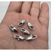 Chiusura moschettone acciaio lucido 15 mm pacco 10 pz