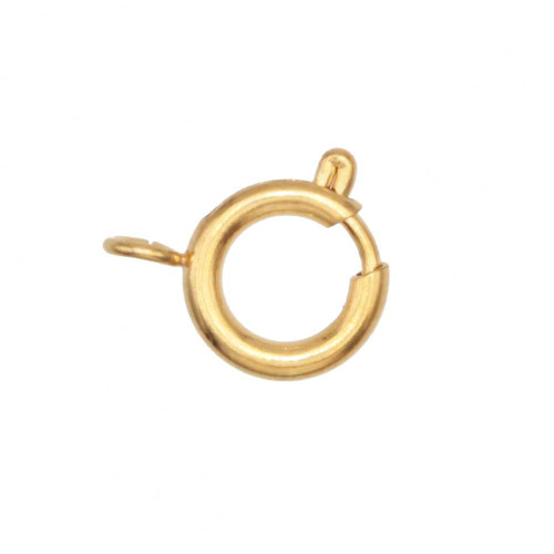 Chiusura tonda a molla oro 12 mm conf. 2 pz