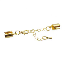 Chiusura completa placcata oro lucido foro 2 mm pacco 2 pz