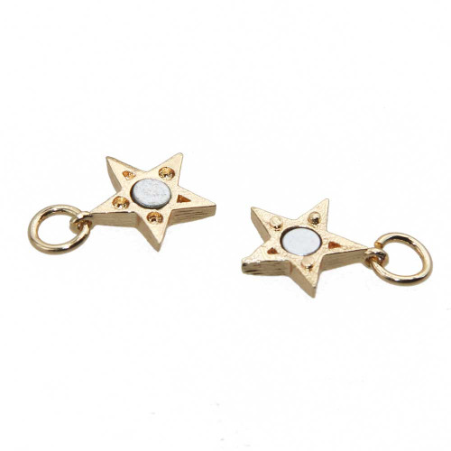 Chiusura a calamita stella placcata oro 14 kt 9.8 mm 1 pz