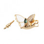 Chiusura a slitta farfalla oro 9x15 mm conf. 1 pz