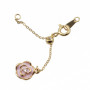 Estensione regolabile oro 67 mm con pendente rosa con strass conf.1 pz