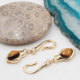 Chiusura con pietre dure occhi di tigre oro 37 mm con strass conf. 1 pz