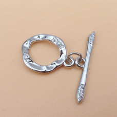 Chiusura a t bar con strass 18x14 mm 1 pz Chiusura a t bar con strass 18x14 mm 1 pz