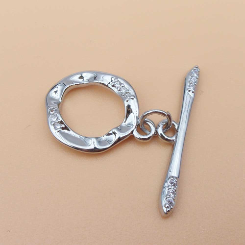 Chiusura a t bar con strass 18x14 mm 1 pz