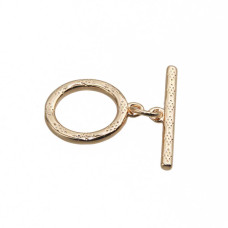 Chiusura a t bar oro intagliata 13.4 mm 1 pz Chiusura a t bar oro intagliata 13.4 mm 1 pz