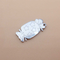 Charms in acciaio caramella 13.9x7 mm 2 pz Charms in acciaio caramella 13.9x7 mm 2 pz