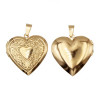 Ciondoli in acciaio oro cuore 27 mm inciso conf. 1 pz