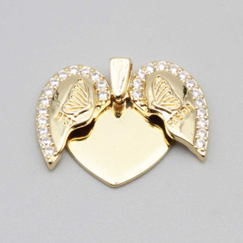 Ciondolo cuore apribile 18 mm conf. 1 pz