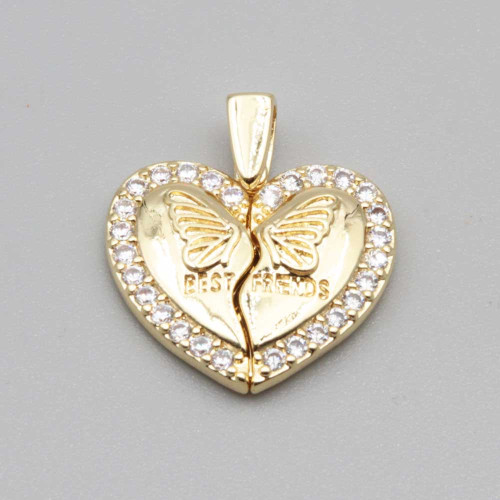 Ciondolo cuore apribile 18 mm conf. 1 pz