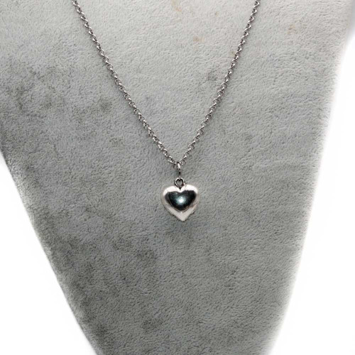 Ciondolo cuore in zama 18.5x17.5 mm conf. da 5 pz