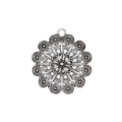 Ciondolo in zama fiore maory 48 mm conf.1 pz