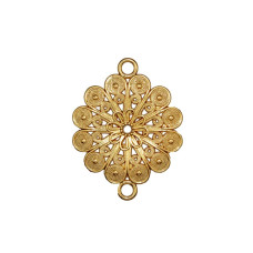 Ciondolo zama fiore d'orato  38.5x30 mm conf. 8 pz