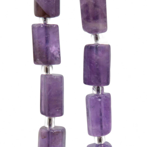 Ametista colonna 9x6.5 mm circa conf. 5 pz