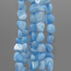 Conchiglie naturali pepite 6/8 mm celesti filo 40 cm Conchiglie naturali pepite 6/8 mm celesti filo 40 cm