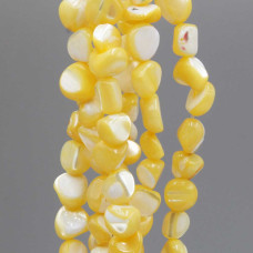 Conchiglie naturali pepite 6/8 mm gialle filo 40 cm Conchiglie naturali pepite 6/8 mm gialle filo 40 cm