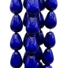 Gocce conchiglia smaltata blu 9.5x6 mm lisce grado A+ pacco 10 pz Gocce conchiglia smaltata blu 9.5x6 mm lisce grado A+ pacco 10 pz