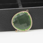 Connettore cristallo verde con strass 33x28 mm1 pz