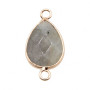 Connettore labradorite 26.5x13.5 mm oro 1 pz
