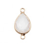 Connettore quarzo bianco 26.5x13.5 mm oro 1 pz
