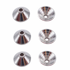 Coppette a cono in acciaio 5.5 mm foro 1.6 mm pacco da 20 pezzi Coppette a cono in acciaio 5.5 mm foro 1.6 mm pacco da 20 pezzi