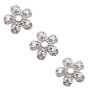 Coppette con strass argentate placcate oro 18kt 7.5 mm conf 2 pz