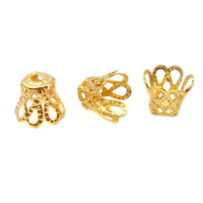 Coppette filigranate oro a cono 8 mm 50 pz Coppette filigranate oro a cono 8 mm 50 pz