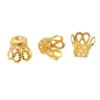 Coppette filigranate oro a cono 8 mm 50 pz
