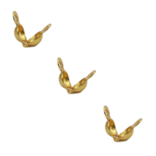 Copri nodo acciaio placcato oro lucido 4 mm pacco 20 pz